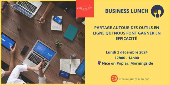Business lunch "Les outils en ligne qui nous font gagner en efficacité"