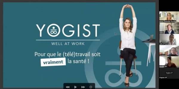 On a aimé l'atelier Yogist sur les postures à adopter en télétravail !